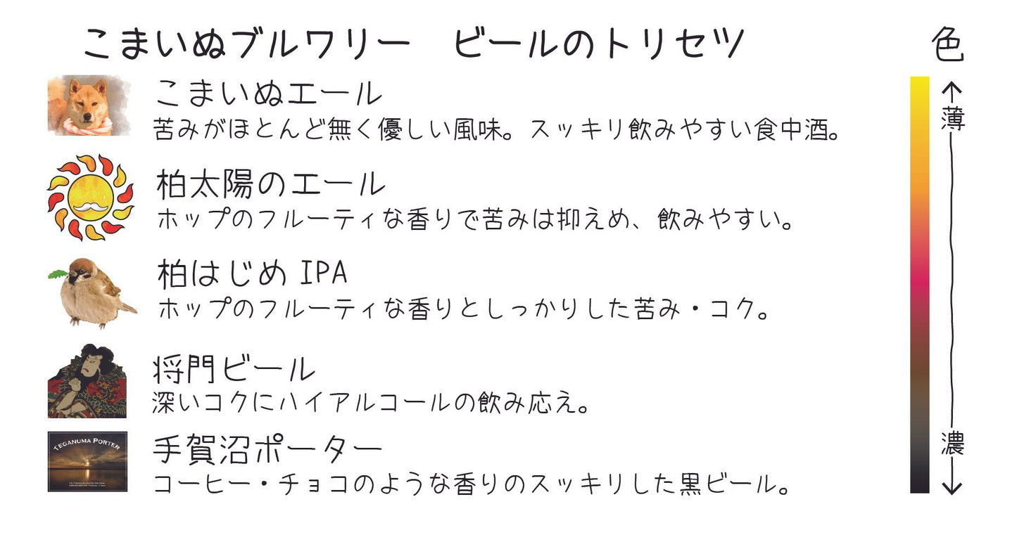 柏はじめIPA(セット用) - こまいぬブルワリー ネットショップ